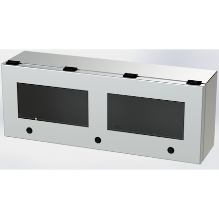 Saginaw Control & Engineering 1/4 Turn Latch Electrical Enclosures, 9 in H, 6 in D, 24 in W, NEMA 3R, 4, 4X, 12, 13 SCE-L9246ELJWSS